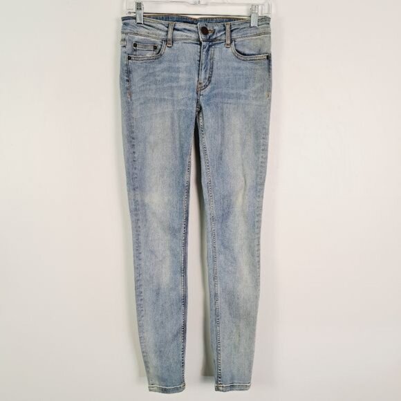 Maje Light Wash Mid Rise 5 Pocket Skinny Stretch‎ Jeans Size 6 - Picture 10 of 10